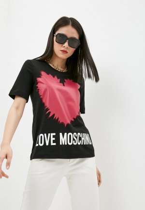 Футболка Love Moschino. Цвет: черный