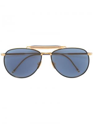 Солнцезащитные очки Thom Browne Eyewear. Цвет: синий