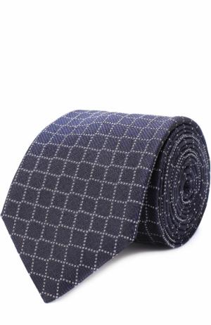 Шелковый галстук с узором Pal Zileri. Цвет: синий