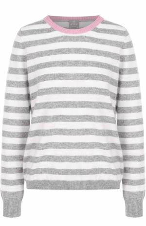 Кашемировый пуловер прямого кроя в полоску FTC. Цвет: серый