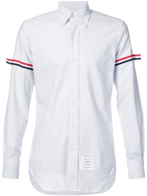 Оксфордская рубашка на пуговицах с длинными рукавами Thom Browne. Цвет: серый