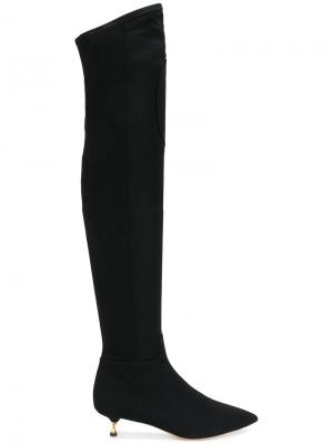 Сапоги с острым носком  Garavani Valentino. Цвет: чёрный