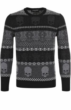 Шерстяной свитер с принтом Gemma. H. Цвет: черный