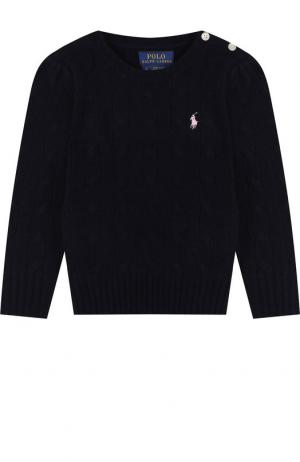 Пуловер из смеси шерсти и кашемира Polo Ralph Lauren. Цвет: темно-синий