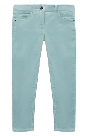 Бархатные брюки Moncler Enfant. Цвет: зеленый