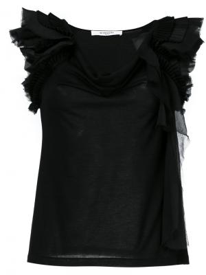 Блузка с открытыми плечами Givenchy. Цвет: чёрный