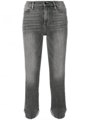 Укороченные джинсы с закругленными манжетами Frame Denim. Цвет: чёрный