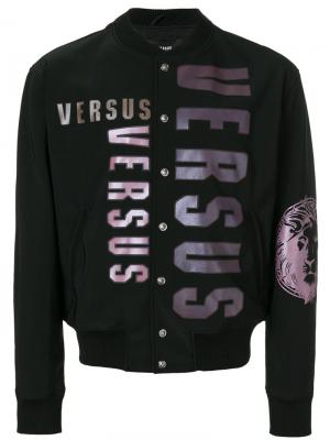 Куртка-бомбер с принтом-логотипом Versus. Цвет: чёрный