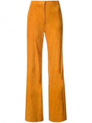Длинные прямые брюки Adam Lippes. Цвет: жёлтый и оранжевый