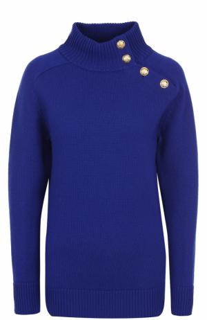 Шерстяной свитер с высоким воротником Lanvin. Цвет: синий