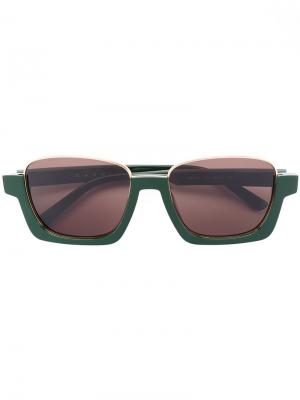 Солнцезащитные очки Marni Crop Eyewear. Цвет: зелёный