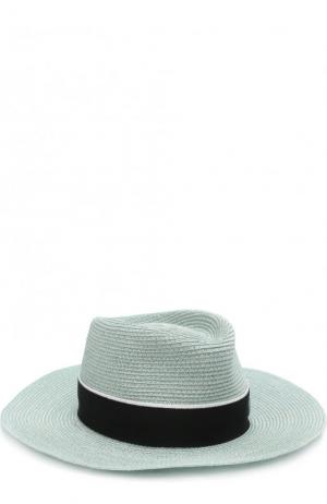Шляпа Charles с лентой Maison Michel. Цвет: светло-зеленый