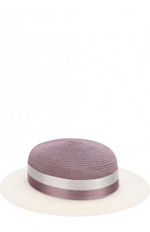 Шляпа Rod с лентой Maison Michel. Цвет: сиреневый