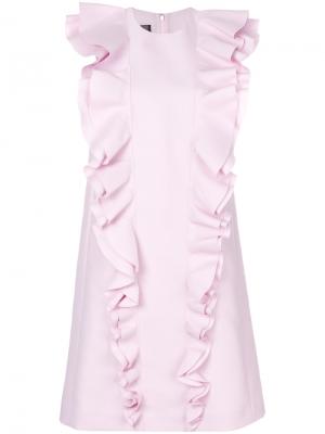 Платье-рубашка с оборками Giambattista Valli. Цвет: розовый и фиолетовый