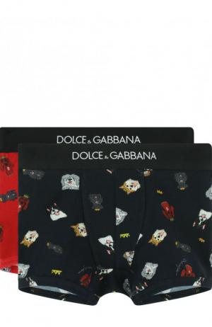 Хлопковые боксеры с принтом Dolce & Gabbana. Цвет: разноцветный