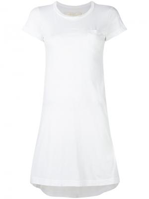 Платье-футболка Sacai. Цвет: белый