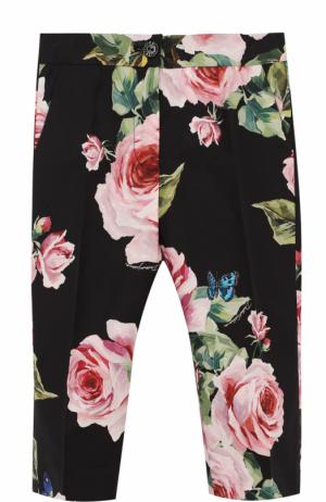 Хлопковые брюки с принтом Dolce & Gabbana. Цвет: черный