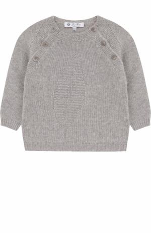 Кашемировый пуловер Loro Piana. Цвет: светло-серый