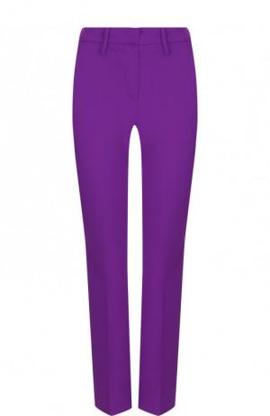 Однотонные укороченные брюки со стрелками Versus Versace. Цвет: фиолетовый