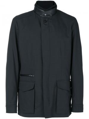 Легкая куртка с карманами клапанами Brioni. Цвет: чёрный