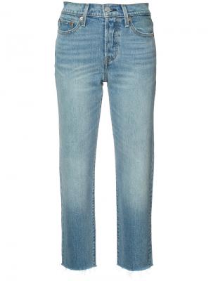 Укороченные джинсы прямого кроя Levis Levi's. Цвет: синий