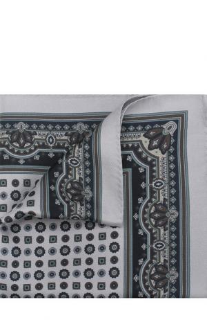 Шелковый платок с принтом Dolce & Gabbana. Цвет: серый