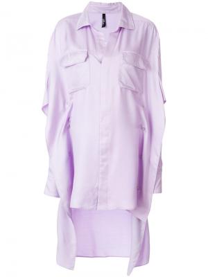 Асимметричная рубашка Paula Knorr. Цвет: розовый и фиолетовый