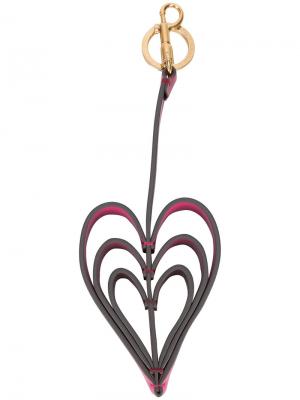 Брелок в форме сердец Anya Hindmarch. Цвет: розовый и фиолетовый