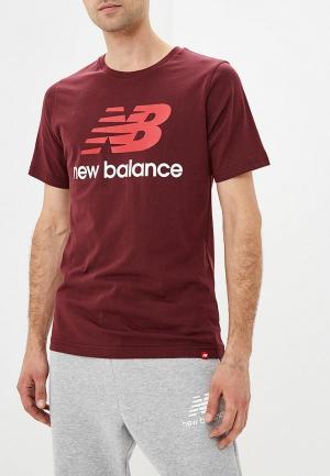 Футболка New Balance. Цвет: бордовый
