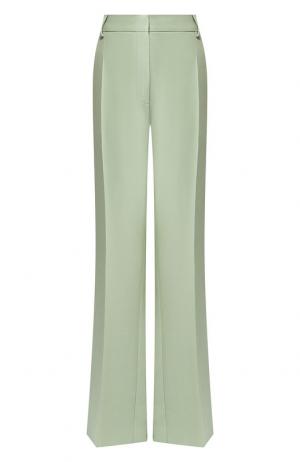 Расклешенные брюки из смеси шерсти и шелка Valentino. Цвет: светло-зеленый