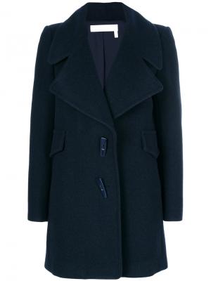 Пальто с объемными лацканами See By Chloé. Цвет: синий