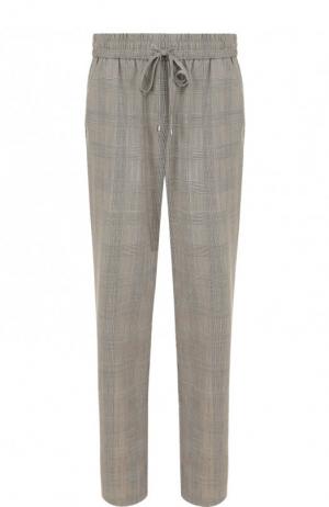 Укороченные шерстяные брюки с эластичным поясом Escada Sport. Цвет: серый