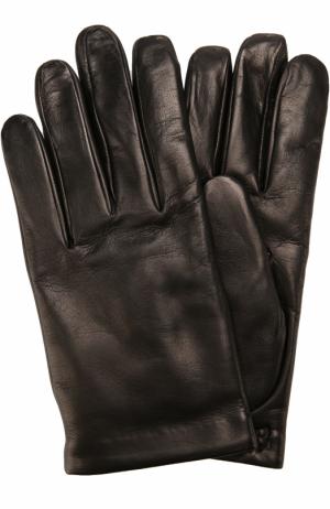 Кожаные перчатки с кашемировой подкладкой Brioni. Цвет: черный