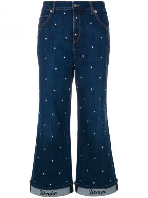 Укороченные расклешенные джинсы Vivetta. Цвет: синий