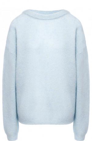 Однотонный пуловер свободного кроя Acne Studios. Цвет: светло-голубой