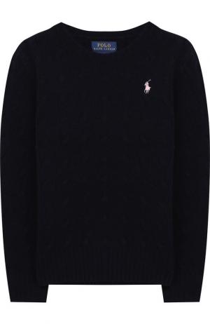 Пуловер из смеси шерсти и кашемира Polo Ralph Lauren. Цвет: синий