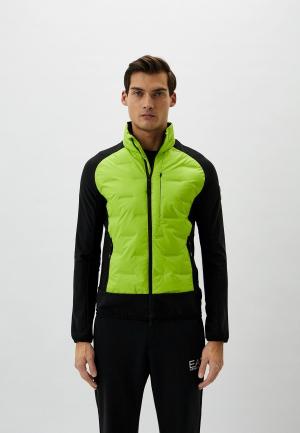 Куртка утепленная EA7. Цвет: зеленый
