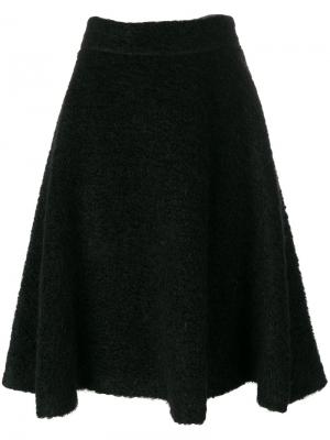 Расклешенная юбка Miu. Цвет: чёрный
