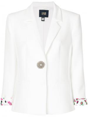 Пиджак с подвернутыми рукавами Cavalli Class. Цвет: белый