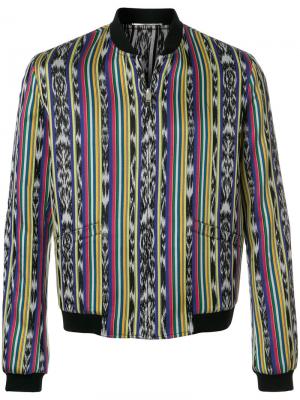 Куртка-бомбер с узором Saint Laurent. Цвет: многоцветный