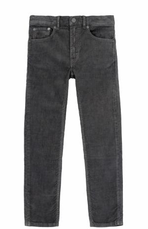 Вельветовые джинсы прямого кроя Burberry. Цвет: темно-серый