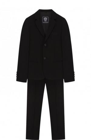 Шерстяной костюм из пиджака и брюк Dal Lago. Цвет: черный