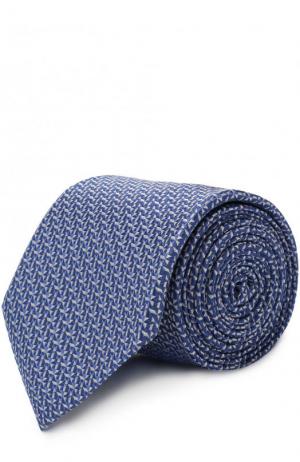 Шелковый галстук с узором Pal Zileri. Цвет: голубой