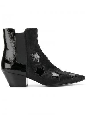 Ботинки по щиколотку со звездами Ash. Цвет: чёрный