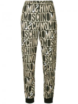 Спортивные брюки с монограммой Moschino. Цвет: чёрный
