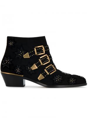 Декорированный ботинки Susanna Chloé. Цвет: чёрный