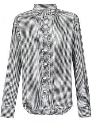Рубашка с узором в ломаную клетку Ermanno Scervino. Цвет: чёрный