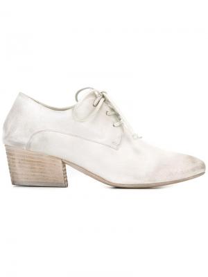 Туфли Bianco на шнуровке с миндалевидным носком Marsèll. Цвет: белый