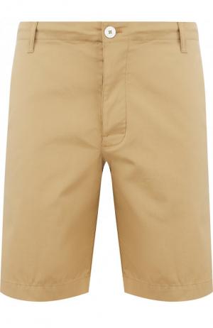 Хлопковые шорты с карманами Moncler. Цвет: бежевый