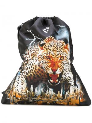 Рюкзак с принтом леопарда Marcelo Burlon County Of Milan. Цвет: чёрный